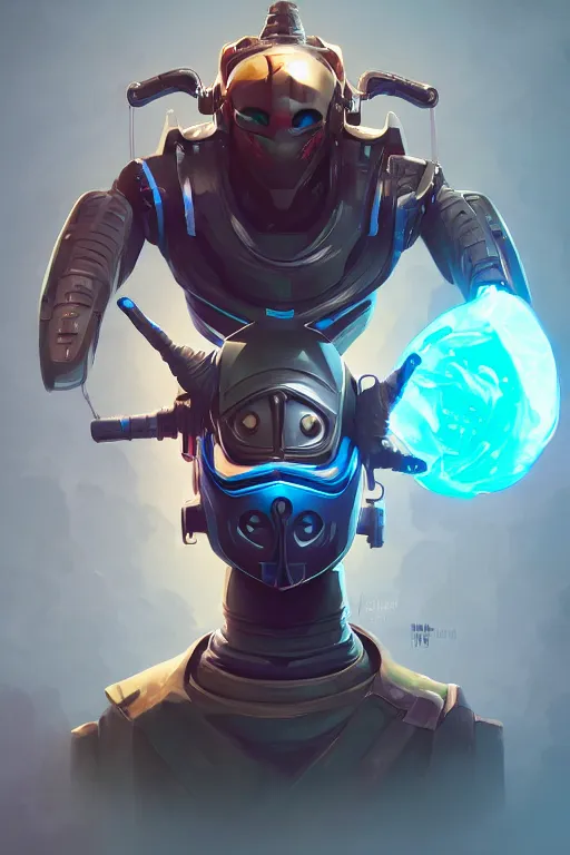 Image similar to epic mask helmet robot ninja portrait stylized as fornite style game design fanart by concept artist gervasio canda, behance hd by jesper ejsing, by rhads, makoto shinkai and lois van baarle, ilya kuvshinov, rossdraws global illumination radiating a glowing aura global illumination ray tracing hdr render in unreal engine 5