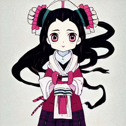 Prompt: beautiful full body image of nezuko kamado from demon slayer / kimetsu no yaiba, high details, high resolution, | | very very anime!!!, fine - face, realistic shaded perfect face, fine details. anime. realistic shaded lighting