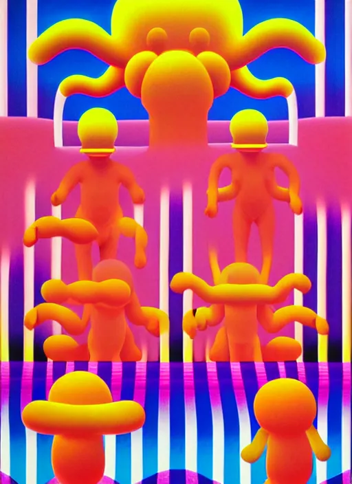 Image similar to flower men by shusei nagaoka, kaws, david rudnick, airbrush on canvas, pastell colours, cell shaded, 8 k