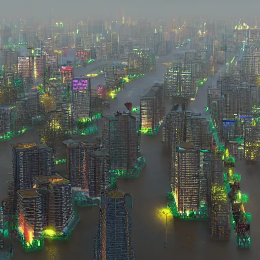 Prompt: Guangzhou city in flood, digital art, unreal engine 5, high resolution, 4k, realistic