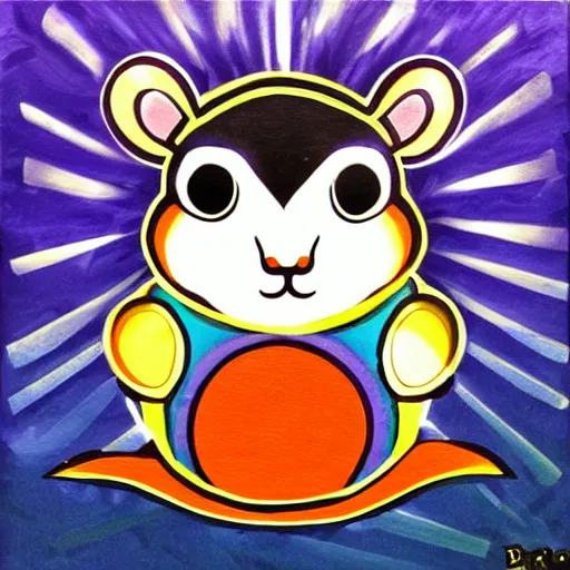 Prompt: art deco disco hamster