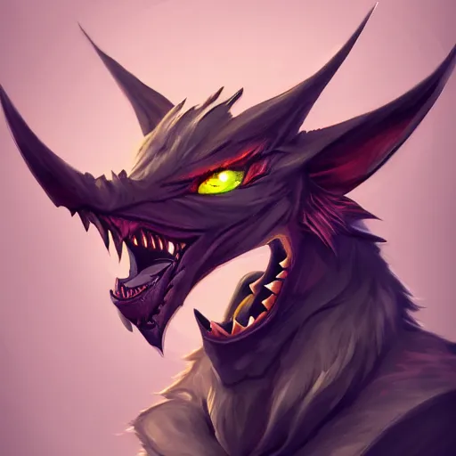 Image similar to anthro art, dragon head smiling into the camera, furry art, furaffinity, extremely detailed, digital painting, artstation, concept art, smooth, sharp focus, illustration, trending