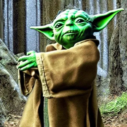 Prompt: yoda's species surounded by creatures