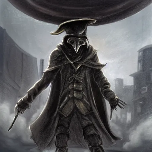 Image similar to tech plague doctor