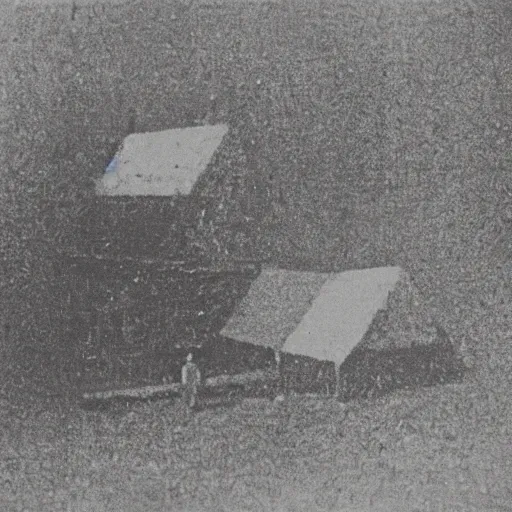 Image similar to first photograph ever taken, grainy, blurry, 1840s