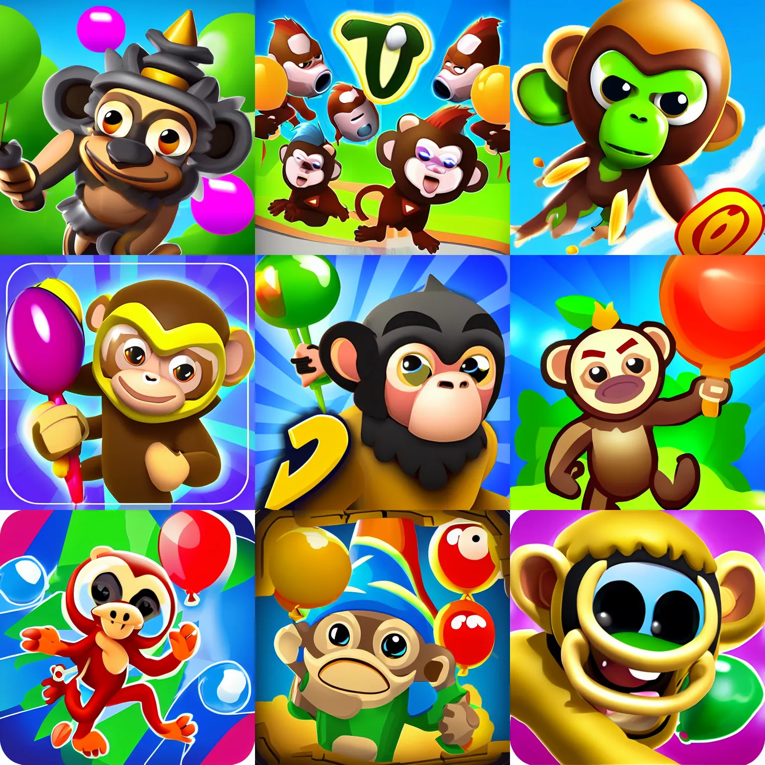 Prompt: bloons td 6 dart monkey