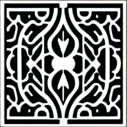Image similar to black and white luxury themed svg vector art panel for cnc plasma, laser, stencil, unique art deco design
