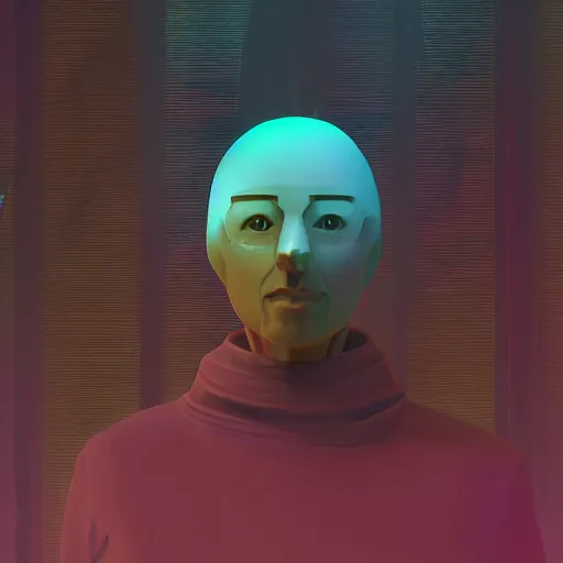 Image similar to A character by Beeple