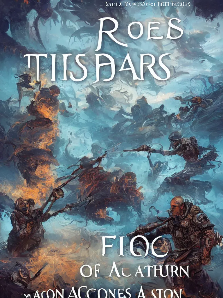 Image similar to book cover for the tides of fears, action adventure