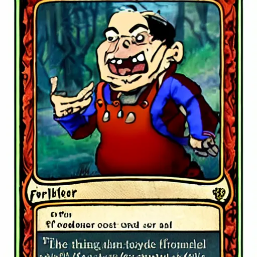 Prompt: ''Fred The Farmer'' Magic The Gathering Card