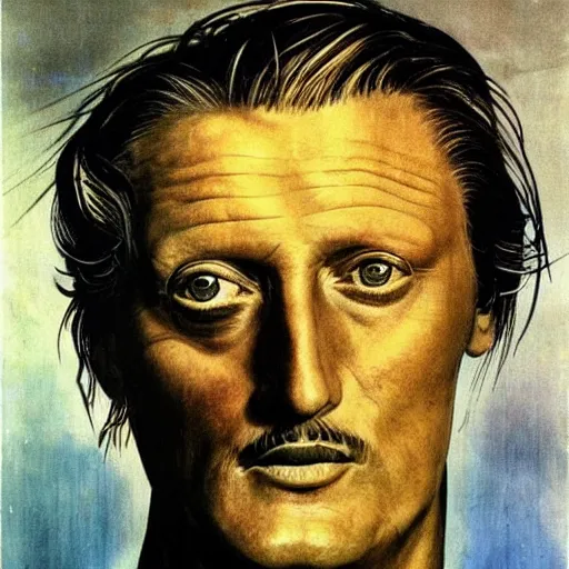 Prompt: portrait of rutger hauer by salvador dali