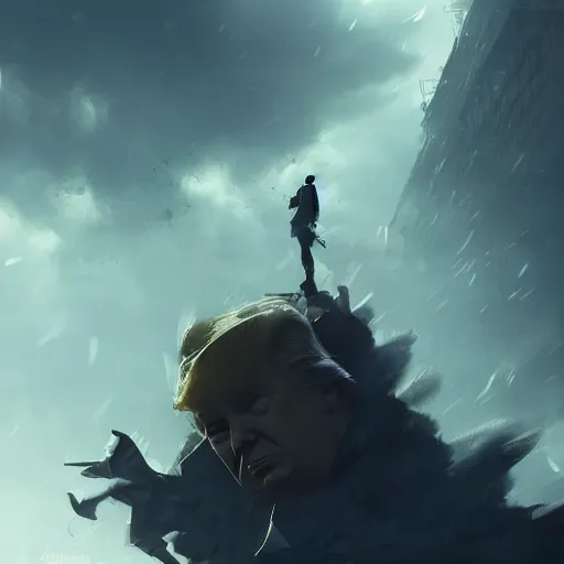 Image similar to donald trump, dramatic lighting, cinematic, establishing shot, extremly high detail, photorealistic, cinematic lighting, artstation, style by greg rutkowski