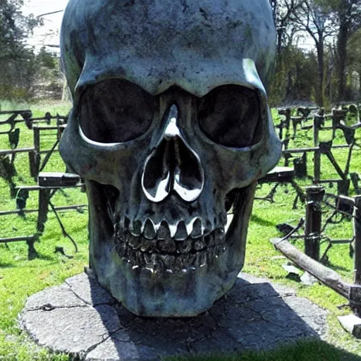 Image similar to skullpunk monument