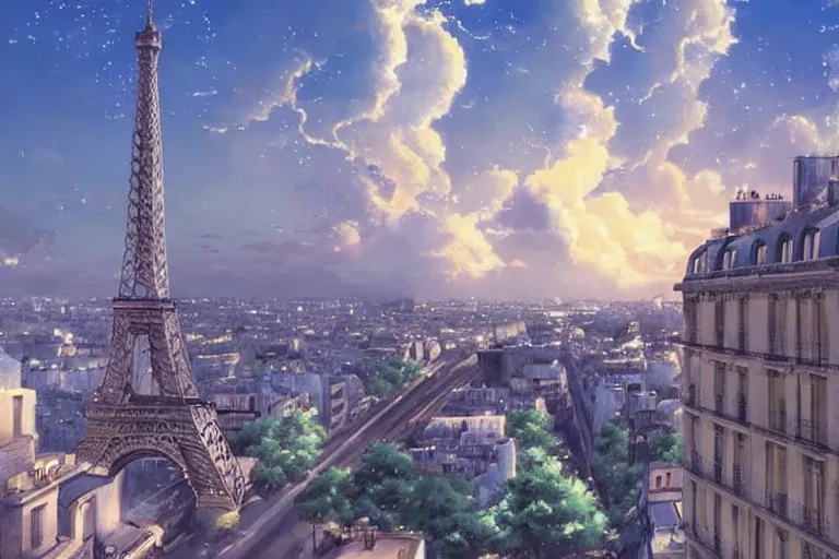 Image similar to Paris, Makoto Shinkai