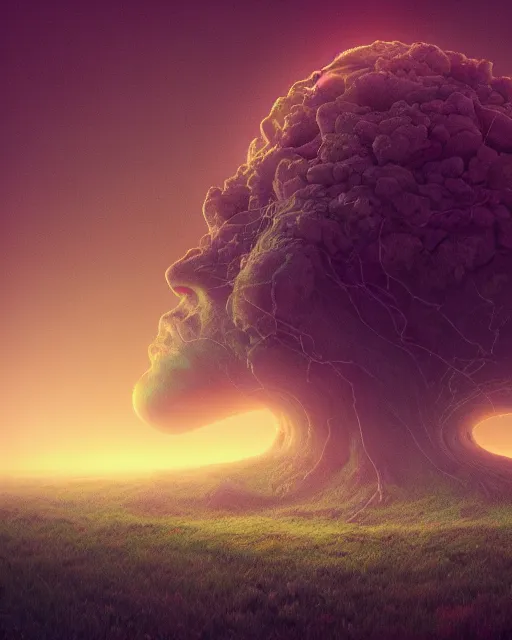 Image similar to mother nature cries out in agony. wide shot, detailed, sharp, 8 k, digital art by beeple.