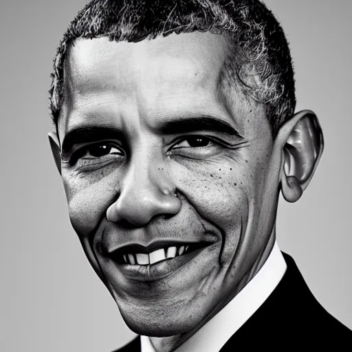 Prompt: artful photographic portrait of barack obama