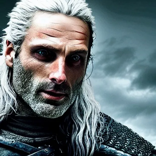 Image similar to andrew lincoln as geralt