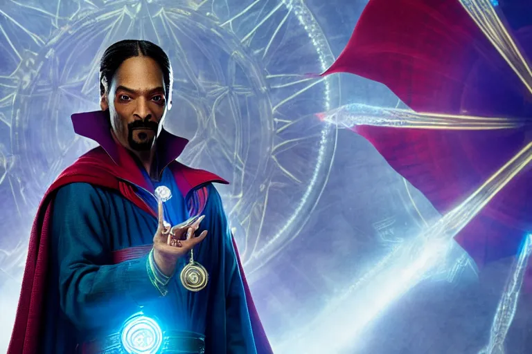 Image similar to film still of snoop dogg as doctor strange in doctor strange in the multiverse of madness, 4 k