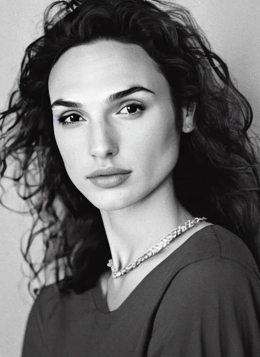 Prompt: kodak portra 4 0 0, 8 k, highly detailed, britt marling style 3 / 4 photographic close - up face of a beautiful gal gadot with 1 9 8 0 s hairstyle, 1 9 8 0, 1 9 8 0 s style, symmetrical, hasselblad x 1 d - 5 0 c, medium format, soft light