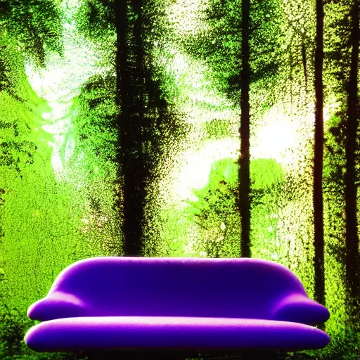 Image similar to psychedelic couch sofa in the lush pine forest, milky way, designed by arnold bocklin, jules bastien - lepage, tarsila do amaral, wayne barlowe and gustave baumann, cheval michael, trending on artstation, cinematic, star, sharp focus, colorful refracted sparkles and lines, soft light, 8 k 4 k