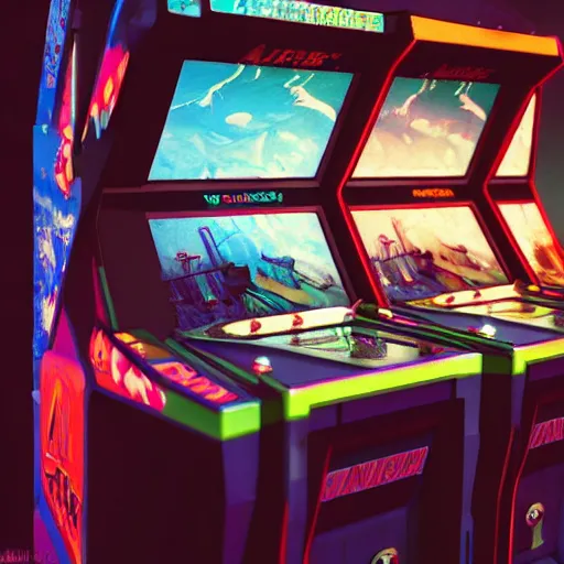 Prompt: 1990s arcade machine, octane render, unreal engine, digital art, Artstation, Trending on Artstation, Artstation HQ, Artstation HD, cgsociety, Pinterest, 8k , close up to the screen, godrays, volumetric, reflections, cinematic, epic, accurate, coherent, 3D Render,