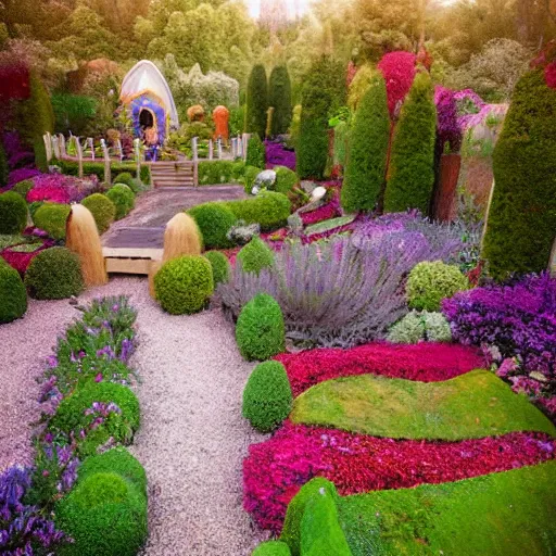 Prompt: a fairytale garden