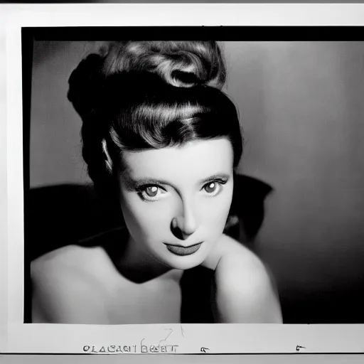 Image similar to portrait of an actress by Cecil Beaton, glamorous Hollywood style lighting, black and white, photorealistic