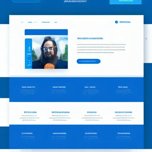 Prompt: ui design of a saas website, minimal design, blue color scheme, 4 k