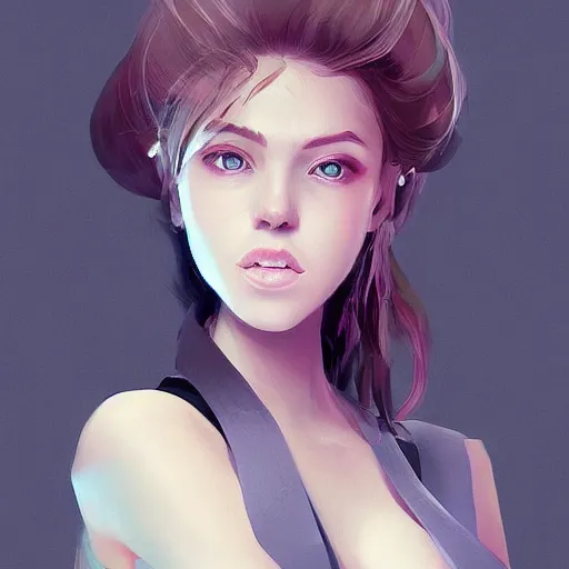 Image similar to gorgeous young woman, trending artstation