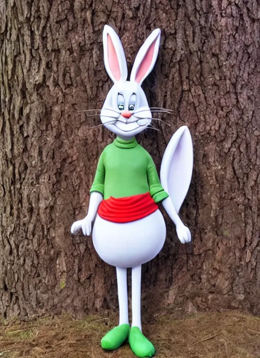 Image similar to bugs bunny as a tree