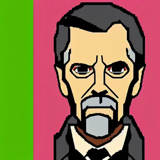 Prompt: Dr. Gregory House in Minecraft art style