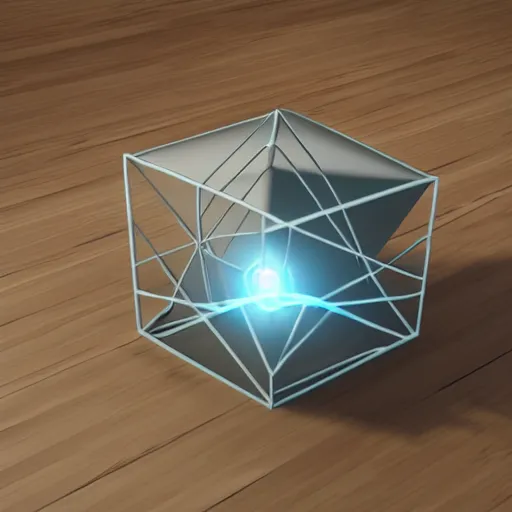 Prompt: 3 d representation of a tesseract, unreal engine, rtx raytracing, hyperrealistic