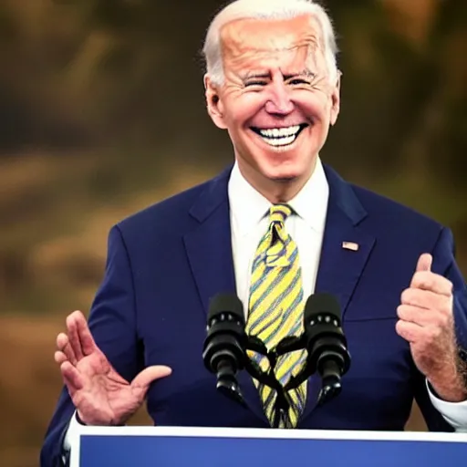 Prompt: smiling Joe Biden covered in monkeypox,