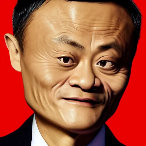 Image similar to jack ma tiny face enlarge cranium photo portrait