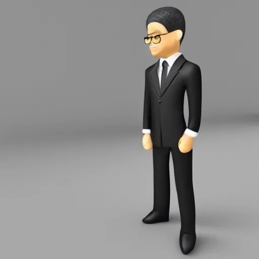 Prompt: business man 3 d model