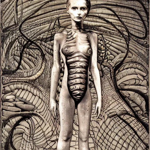 Image similar to girl by the sea by giger