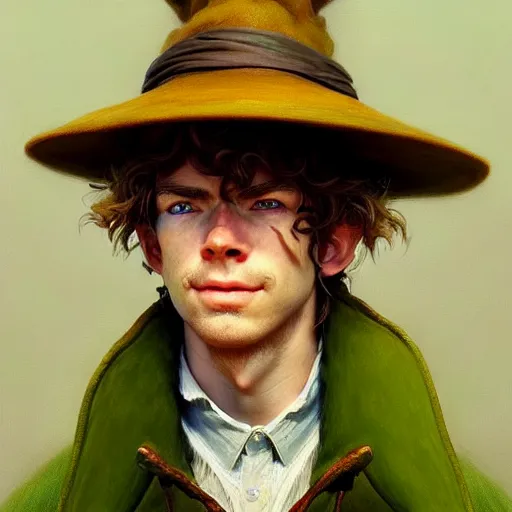 Image similar to epic portrait of snufkin, detailed, digital painting, artstation, concept art, donato giancola, joseph christian leyendecker, wlop, boris vallejo, breathtaking, high details, extremely detailed, sincere face, establishing shot, artistic, hyper realistic, beautiful face, octane render