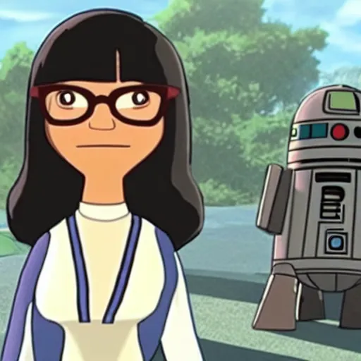 Prompt: A still of Tina Belcher in Star Wars: The Clone Wars (2008)