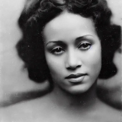 Image similar to headshot edwardian photograph of alicia keys, whitney houston, beyonce, rihanna,, 1 9 2 0 s film actress, realistic face, ethereal, 1 9 1 0 s, grainy, victorian, soft blur