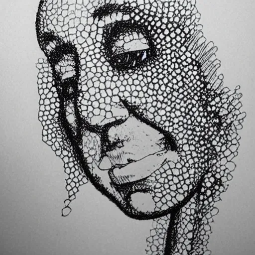 Image similar to weed smoking, drawn with dots, art, minimalist,