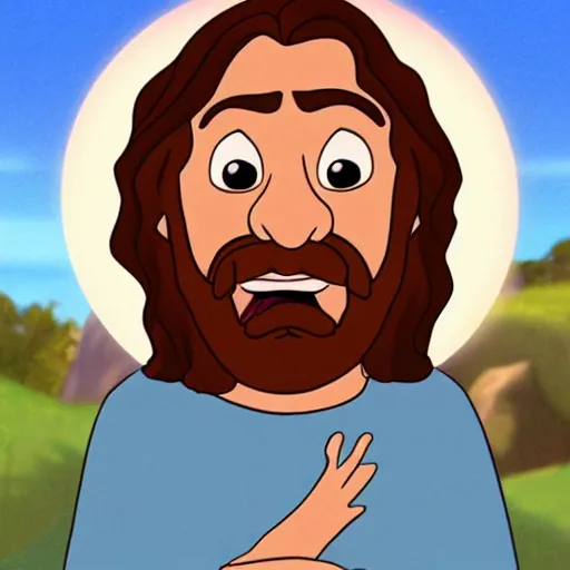 Prompt: Jesus Christ as a disney cartoon
