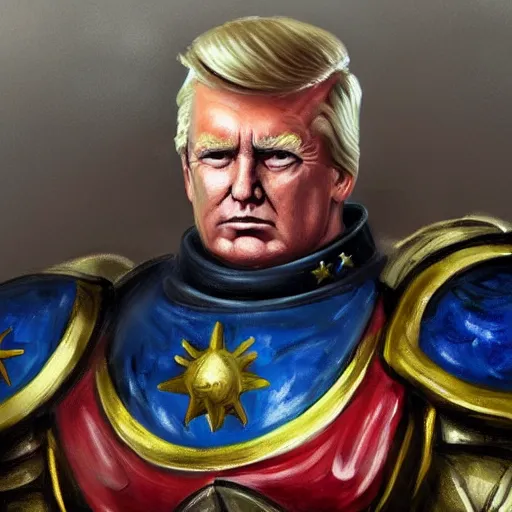 Prompt: Donald Trump as a space marine, painted by Sargent, 8k, matte painting, trending on art station