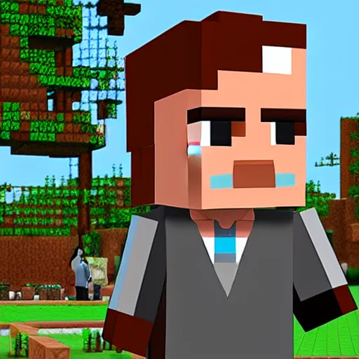Image similar to Saul Goodman from Breaking Bad in the game Minecraft