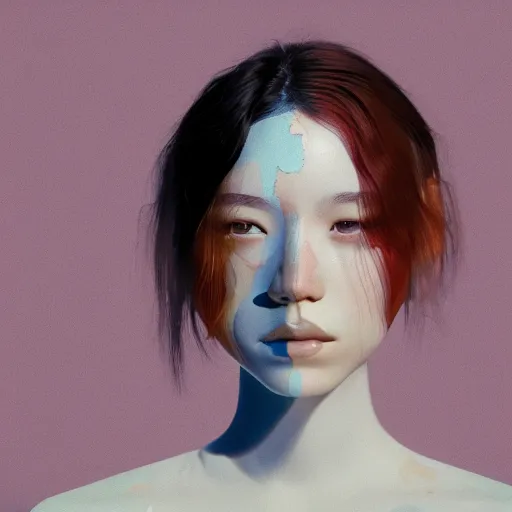 Prompt: abstract 3d female portrait age 15 by james jean and Jason Chan, rendering, redshift, octane