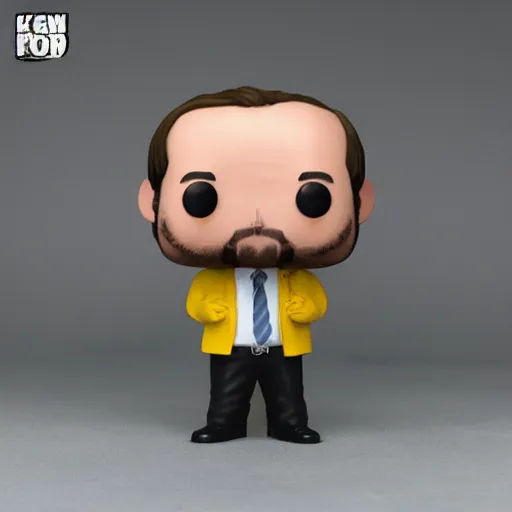 Prompt: funk pop kevin malone, the office, funko pop