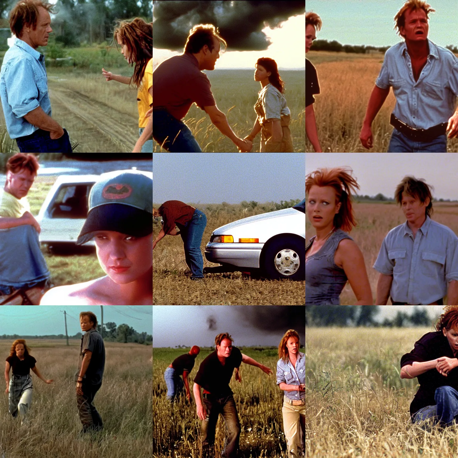 Prompt: a film still from twister ( 1 9 9 6 )