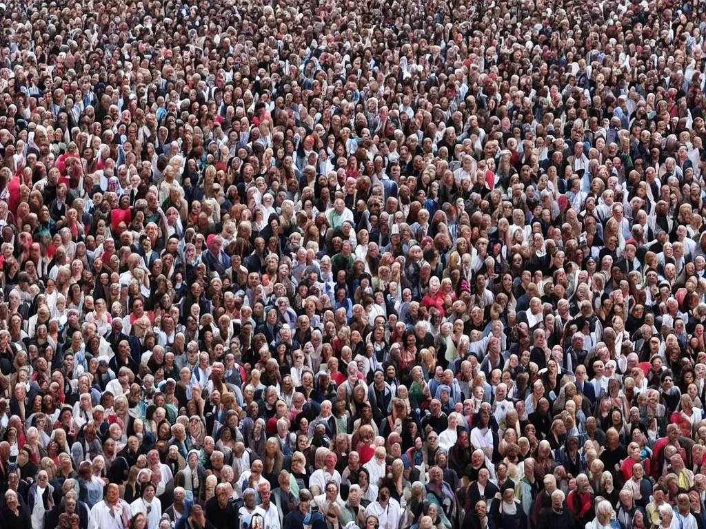 Image similar to 10,100 humans form a choir and sing to welcome the lord's arrival