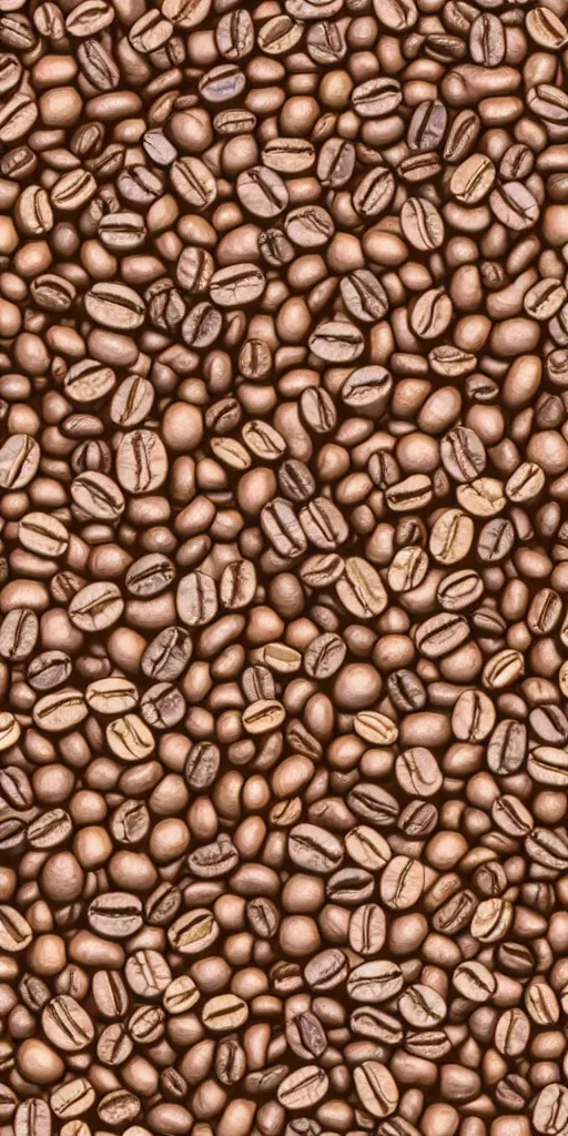 Prompt: seamless pattern of coffee beans, latte art, 60's poster, symmetrical, high detail, repeating 35mm photography