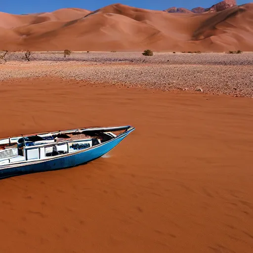 Image similar to boat in the dessert, jewls everywhere