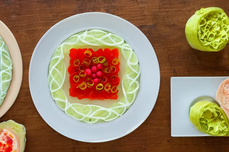 Prompt: aspic, food photography,